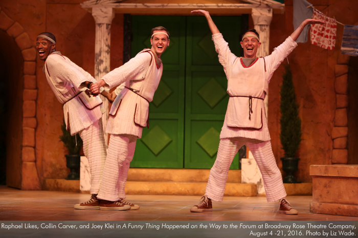 Raphael Likes, Collin Carver, and Joey Klei in A Funny Thing... Forum