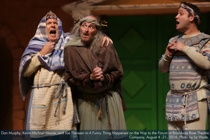 Dan Murphy, Kevin-Michael Moore, and Joe Theissen in A Funny Thing...Forum
