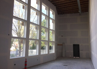 Photo of construction on the new Broadway Rose Theatre