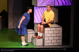 Sarah Aldrich and James Sharinghousen in "You're a Good Man, Charlie Brown". Photo by Craig Mitchelldyer.