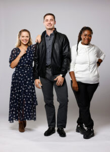 Publicity photo for The Evolution of Mann featuring Richie Stone as Henry Mann, Kortney Ballenger as Gwen, and Kailey Rhodes as Christine