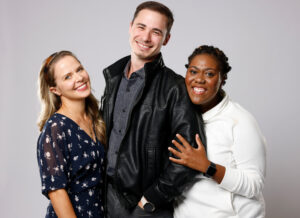 Publicity photo for The Evolution of Mann featuring Richie Stone as Henry Mann, Kortney Ballenger as Gwen, and Kailey Rhodes as Christine