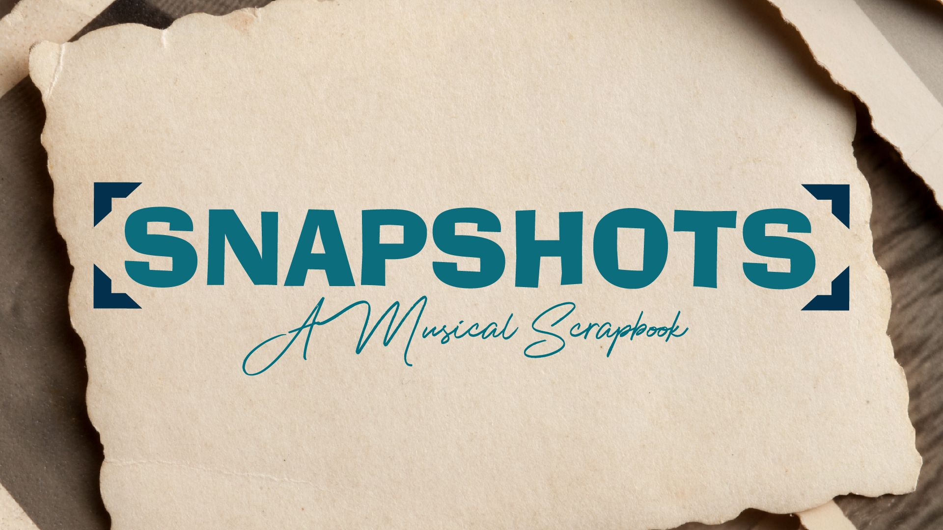 Snapshots logo over an image of rough-edged photo paper