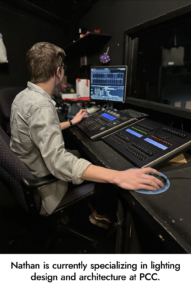 Nathan is currently specializing in lighting design and architecture at PCC