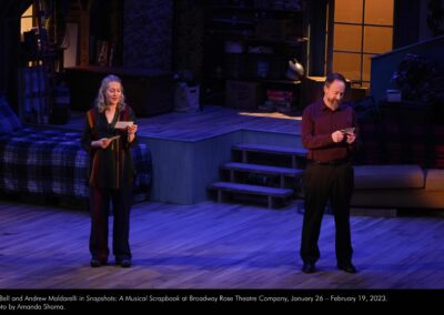 Ali Bell and Andrew Maldarelli in Snapshots: A Musical Scrapbook. January 26 - February 19, 2023. Photo by Amanda Shama.