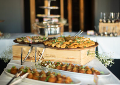 What to find at the gala: fine hors d'oeuvres courtesy of Delilah's Catering.