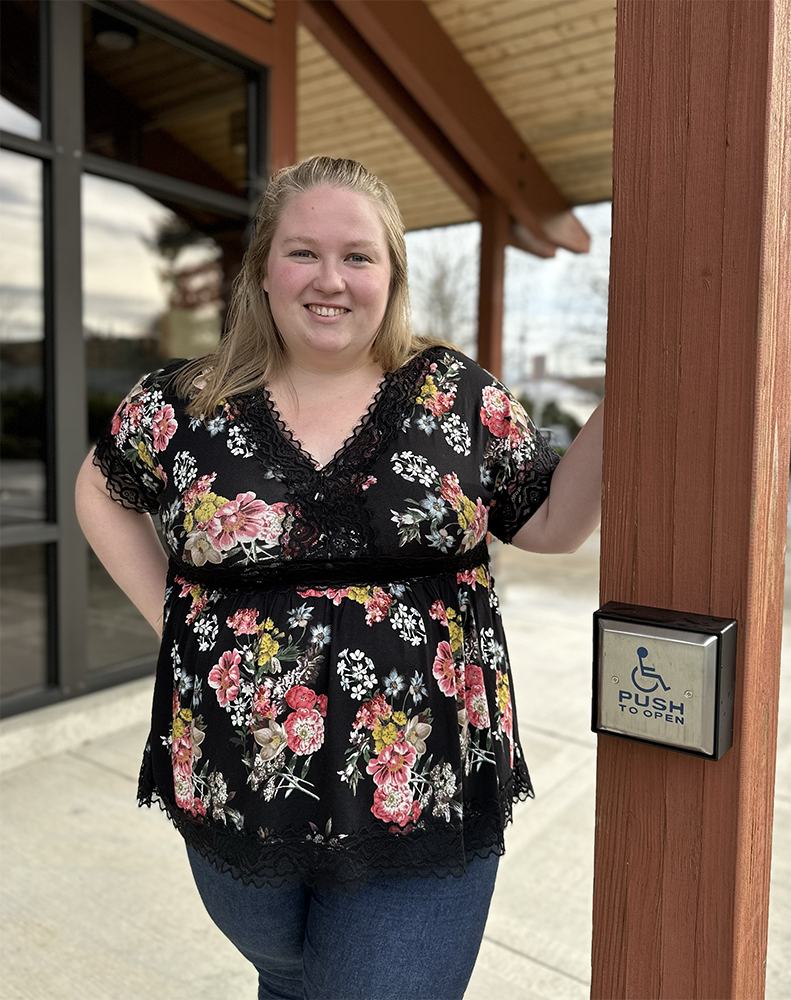 Brooke Larson, access manager and box office associate at Broadway Rose.