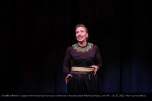 Danielle Valentine in Joseph and the Amazing Technicolor Dreamcoat at Broadway Rose Theatre Company, June 29 - July 23, 2023. Photo by Howard Lao.