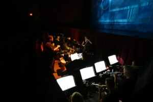 Alan conducting the orchestra for Thoroughly Modern Millie (2015).