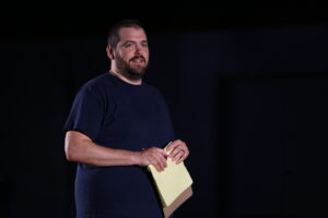 Photo of Isaac Lamb from rehearsals for Tuck Everlasting in 2019.