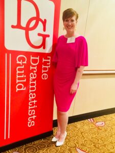 Holly at the Dramatists Guild Conference in 2018.