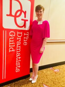 Holly at the Dramatists Guild Conference in 2018.