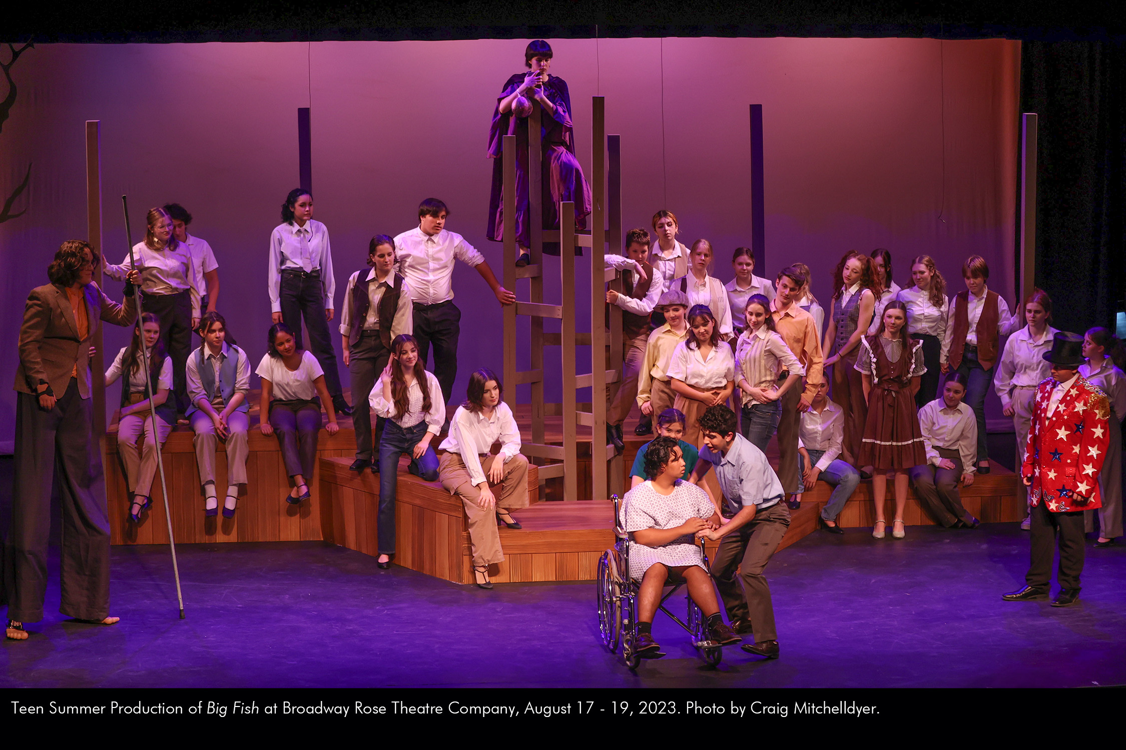 Teen Summer Production of Big Fish at Broadway Rose Theatre Company, August 17 - 19, 2023. Photo by Craig Mitchelldyer.