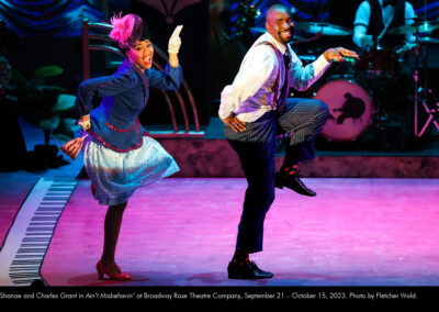 Jai Shane and Charles Grant in Ain't Misbehavin' at Broadway Rose Theatre Company, September 21 - October 15, 2023. Photo by Fletcher Wold.