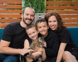 Photo of Meredith Gordon and her family.