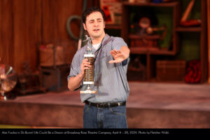Alex Foufos in Sh-Boom! Life Could Be a Dream at Broadway Rose Theatre Company, April 4 - 28, 2024. Photo by Fletcher Wold.
