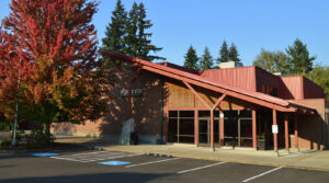Photo of the Broadway Rose New Stage Theatre in the fall.
