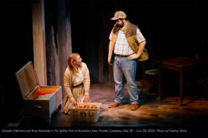 Danielle Valentine and Brian Kennedy in The Spitfire Grill at Broadway Rose Theatre Company, May 30 - June 23, 2024. Photo by Fletcher Wold.