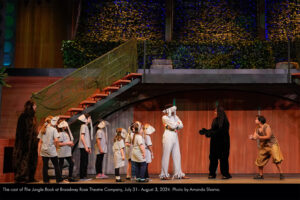 The cast of The Jungle Book at Broadway Rose Theatre Company, July 31 – August 3, 2024. Photo by Amanda Shama.