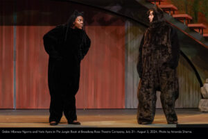 Gabie Mbenza-Ngoma and Nate Ayers in The Jungle Book at Broadway Rose Theatre Company, July 31 – August 3, 2024. Photo by Amanda Shama.