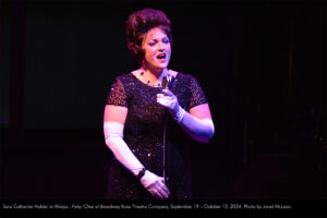 Sara Catherine Holder in Always...Patsy Cline at Broadway Rose Theatre Company, September 19 - October 13, 2024. Photo by Jared McLean.