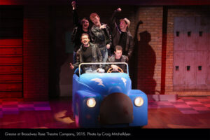 Grease at Broadway Rose Theatre Company, 2015. Photo by Craig Mitchelldyer.