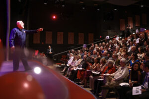 Photo of Dan Murphy speaking to the audience at the 2025 Gala.