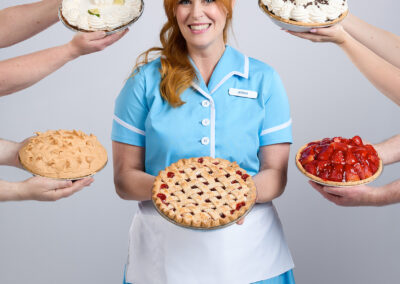 Leah Yorkston in Waitress at Broadway Rose Theatre Company, June 26 – July 20, 2025. Photo by Fletcher Wold.