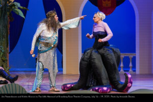 Jim Peerenboom and Kristin Alarcon in The Little Mermaid at Broadway Rose Theatre Company, July 16 - 19, 2025. Photo by Amanda Shama.