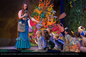 Brie Graham and the children's ensemble in The Little Mermaid at Broadway Rose Theatre Company, July 16 - 19, 2025. Photo by Amanda Shama.