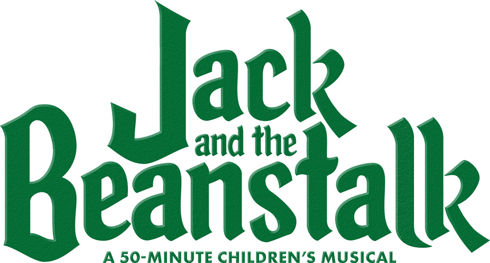 Logo for Jack and the Beanstalk done in a medieval font with green letters.