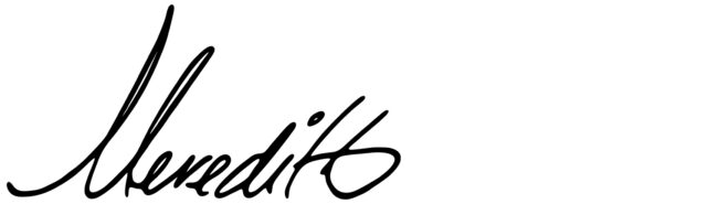 Meredith Gordon's signature