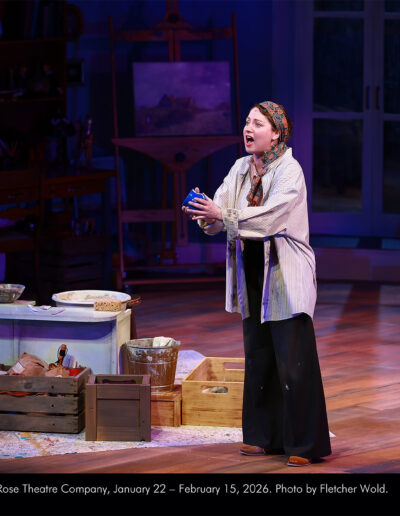 Malia Tippets in In Clay at Broadway Rose Theatre Company, January 22 - February 15, 2026. Photo by Fletcher Wold.