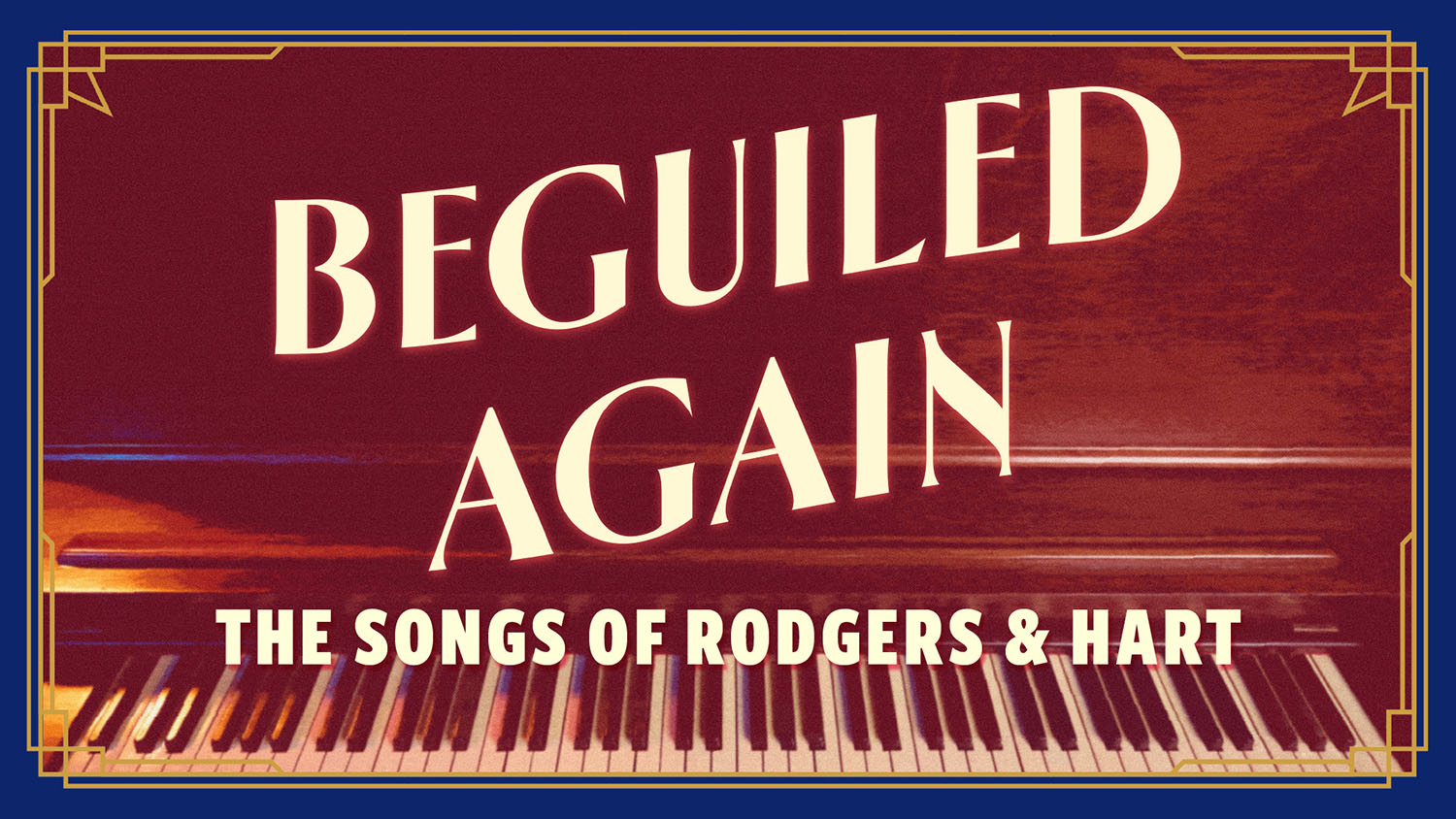 Beguiled Again The logo for Beguiled Again, showing a beautiful upright piano in a 1930s art deco frame.