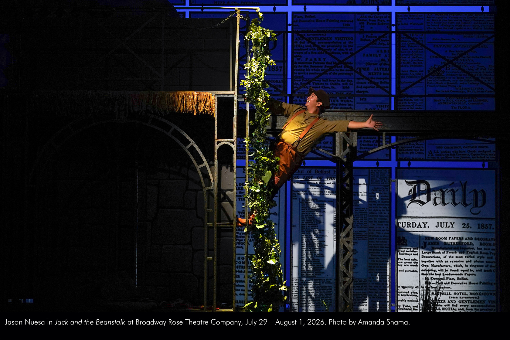 Jason Nuesa in Jack and the Beanstalk at Broadway Rose Theatre Company, July 29 - August 1, 2026. Photo by Amanda Shama.
