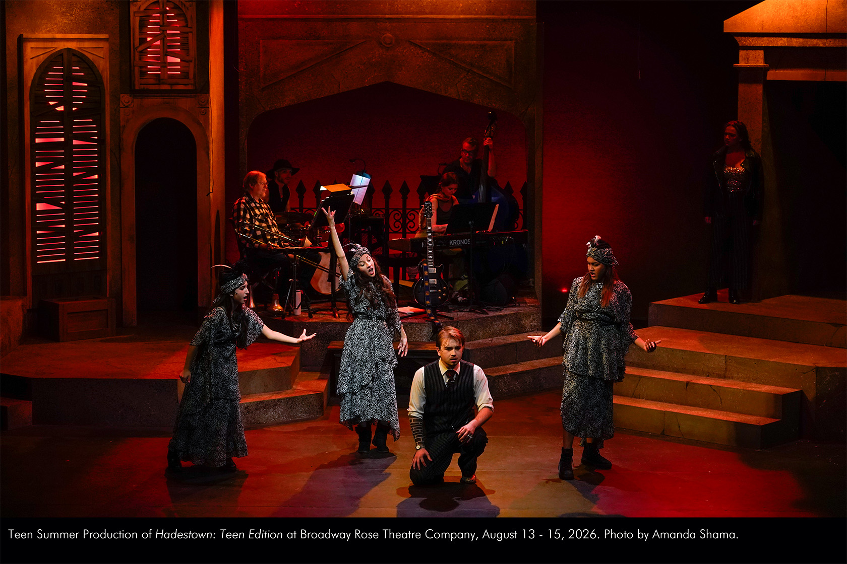 Teen Summer Production of Hadestown: Teen Edition at Broadway Rose Theatre Company, August 13 - 15, 2026. Photo by Amanda Shama.