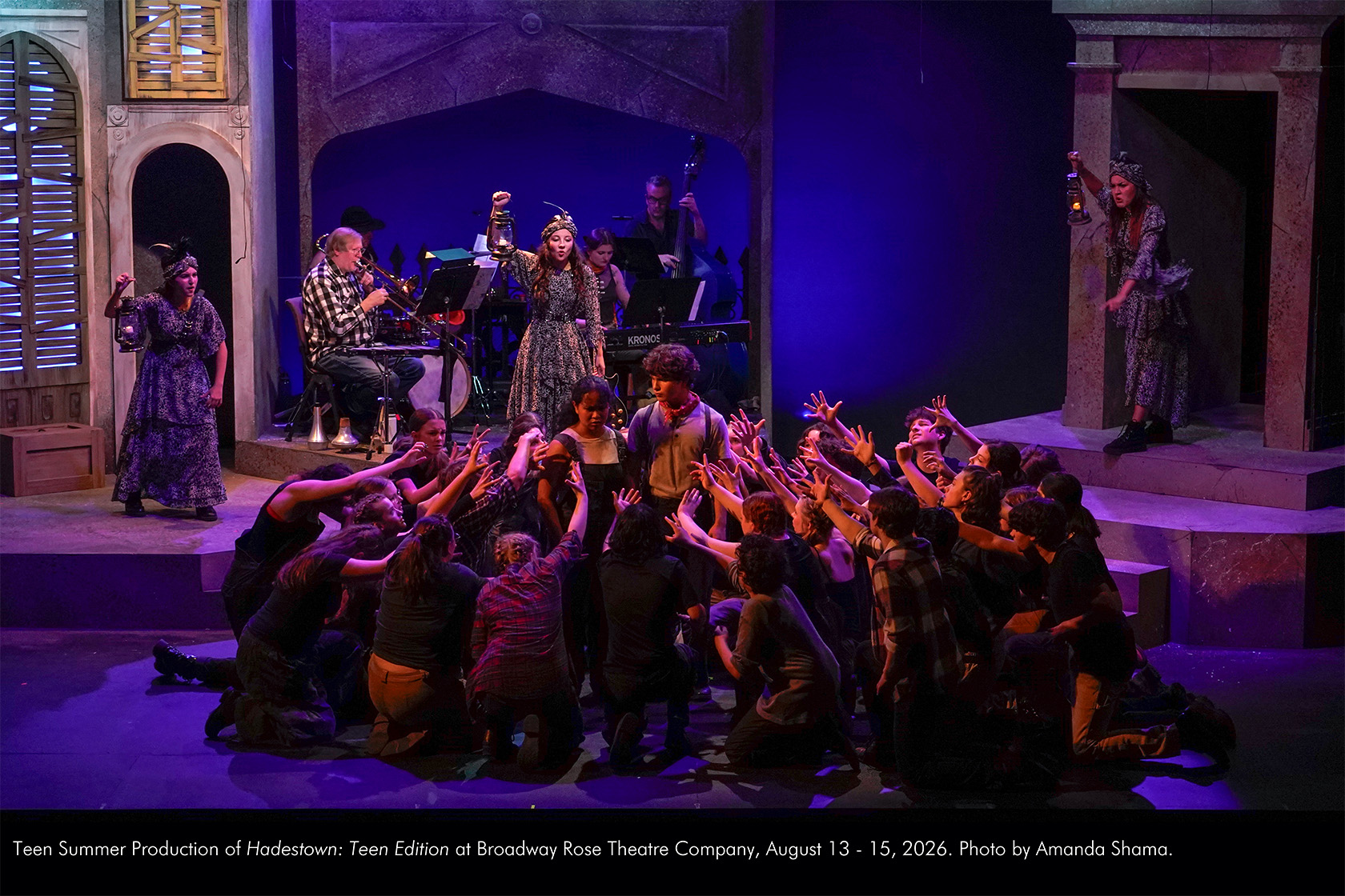 Teen Summer Production of Hadestown: Teen Edition at Broadway Rose Theatre Company, August 13 - 15, 2026. Photo by Amanda Shama.