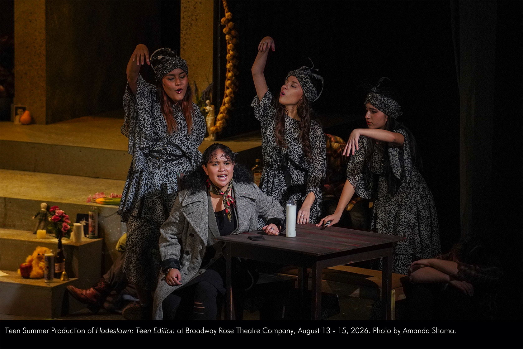 Teen Summer Production of Hadestown: Teen Edition at Broadway Rose Theatre Company, August 13 - 15, 2026. Photo by Amanda Shama.
