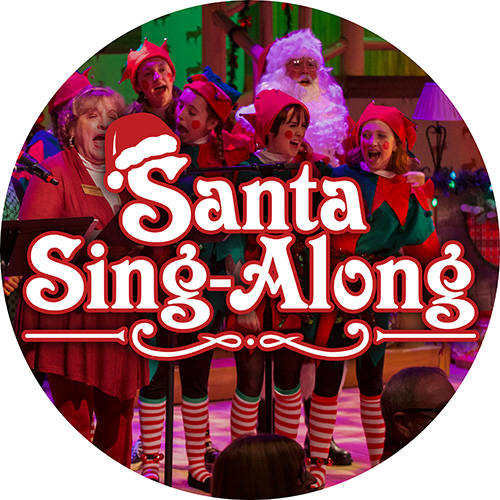 Graphic that reads Santa Sing Along.